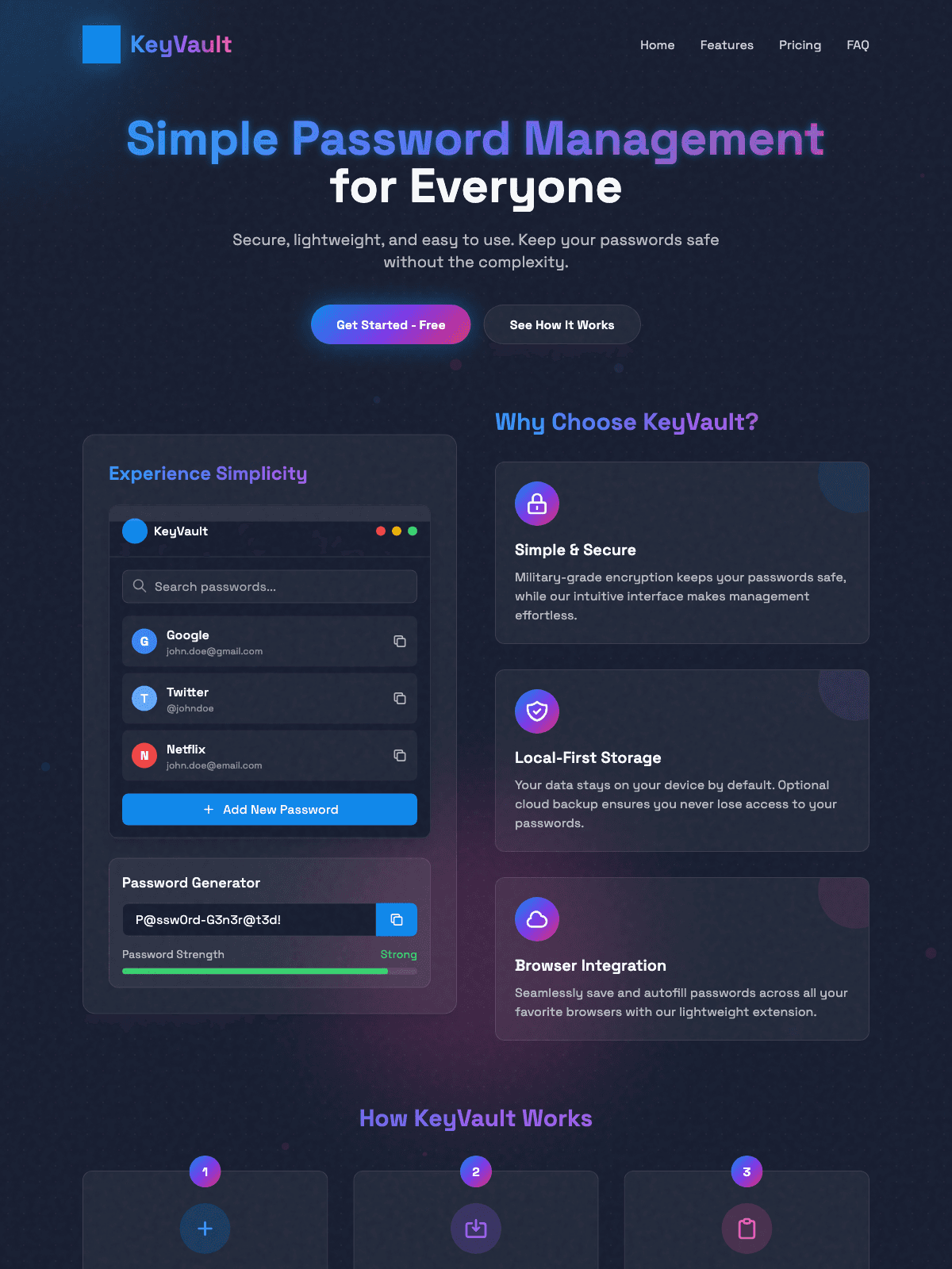 KeyVault - Simple & Secure Password Manager
