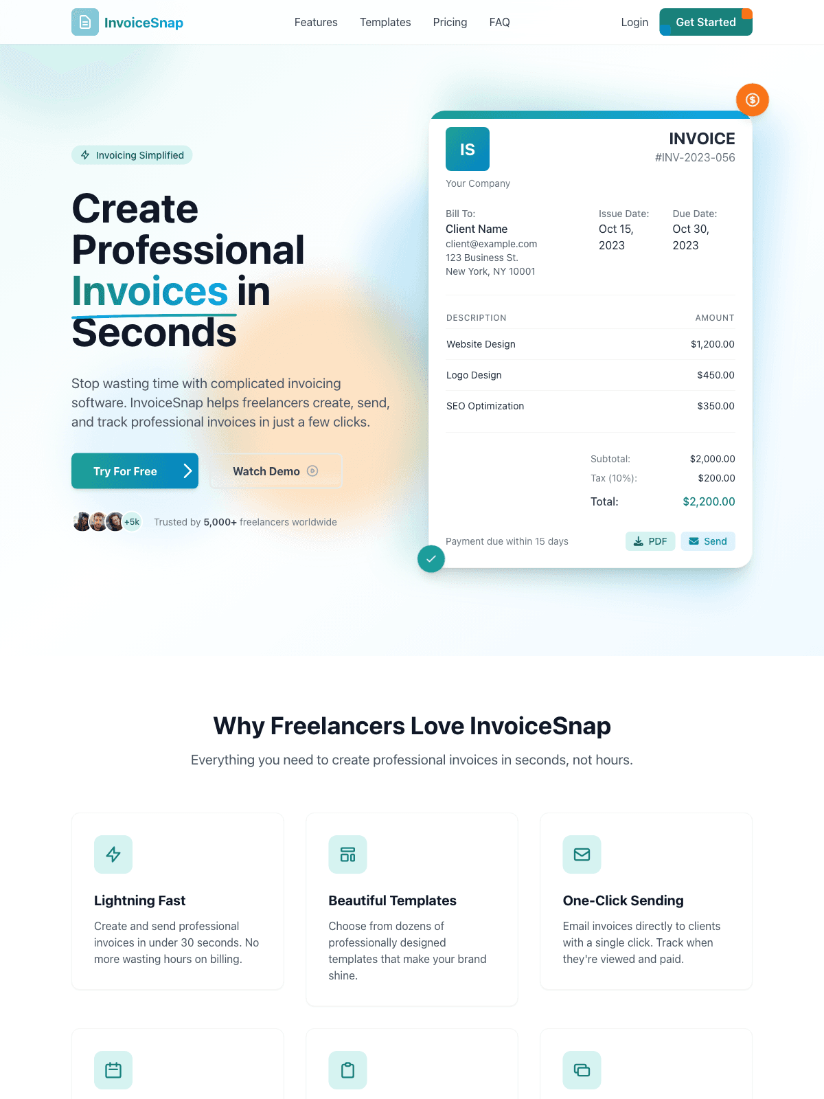 InvoiceSnap - Ultra-Fast Invoice Generator