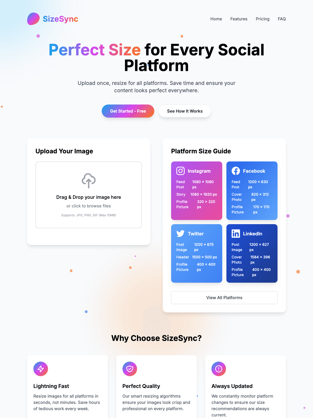 SizeSync - Social Media Image Resizer