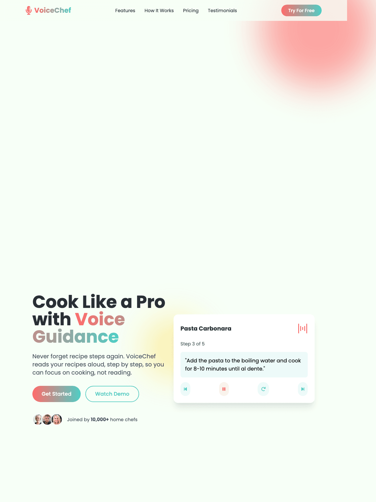 VoiceChef - Your Voice-Guided Cooking Assistant